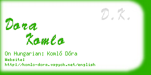 dora komlo business card